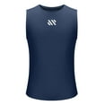 thumbnail image 4 of WAVSUF Summer Sports Tank Tops for Mens Quick Dry Vest Muscle Gym Undershirts Tank Tight Sleeveles Pullover Navy Size 2XL, 4 of 6
