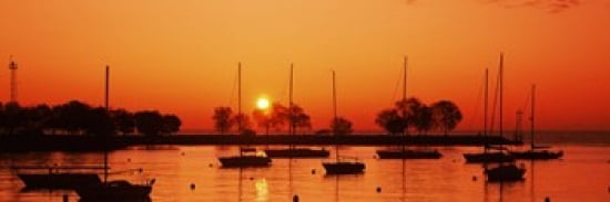 Silhouette Of Boats