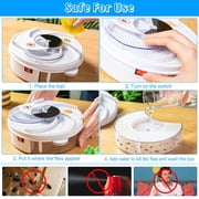 plug-in version Electric Fly Trap Fly Catcher Pest Device Flying Insect Trap Automatic Indoor Pest Traps Reject Control Catcher Repellents Tools for Patios Ranch (white)