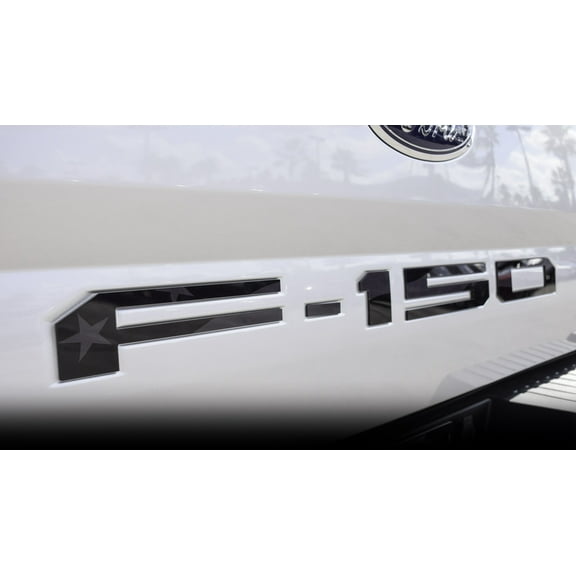 Eurosport Daytona- FOR 2018-2020 Ford F150, Bumper Letters (USA Flag- Blacked)