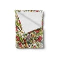 thumbnail image 2 of Rowan Soft Flannel Fleece Throw Blanket, Mixed Pattern of Rural Wild Flowers Leaves and Berries Rustic Composition, Cozy Plush for Indoor and Outdoor Use, 70" x 90", Multicolor, by Ambesonne, 2 of 6