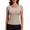 Khaki, variant on Womens Workout Shirt Short Sleeve Basic Activewear Tops Double Lined Tennis Shirt Summer Casual