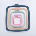 thumbnail image 1 of Aros de bordado cuadrados y rectangulares, herramienta de costura práctica (multicolor), 5 uds., 1 of 3
