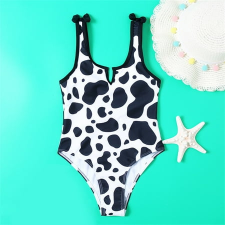 

Gubotare Toddler Kids Infant Baby Girls Summer Print Quick Dry Beach Sleeveless Swimwear Swimsuit Bikini Guard for Big Girls Black 5-6 Years