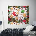 thumbnail image 6 of Balery Christmas Gingerbread Cookies Pattern Tapestry 60x51 Inches - Large Wall Hanging Tapestry for Bedroom, Living Room, Dorm Decor - Artistic and Aesthetic Room Decor, 6 of 9
