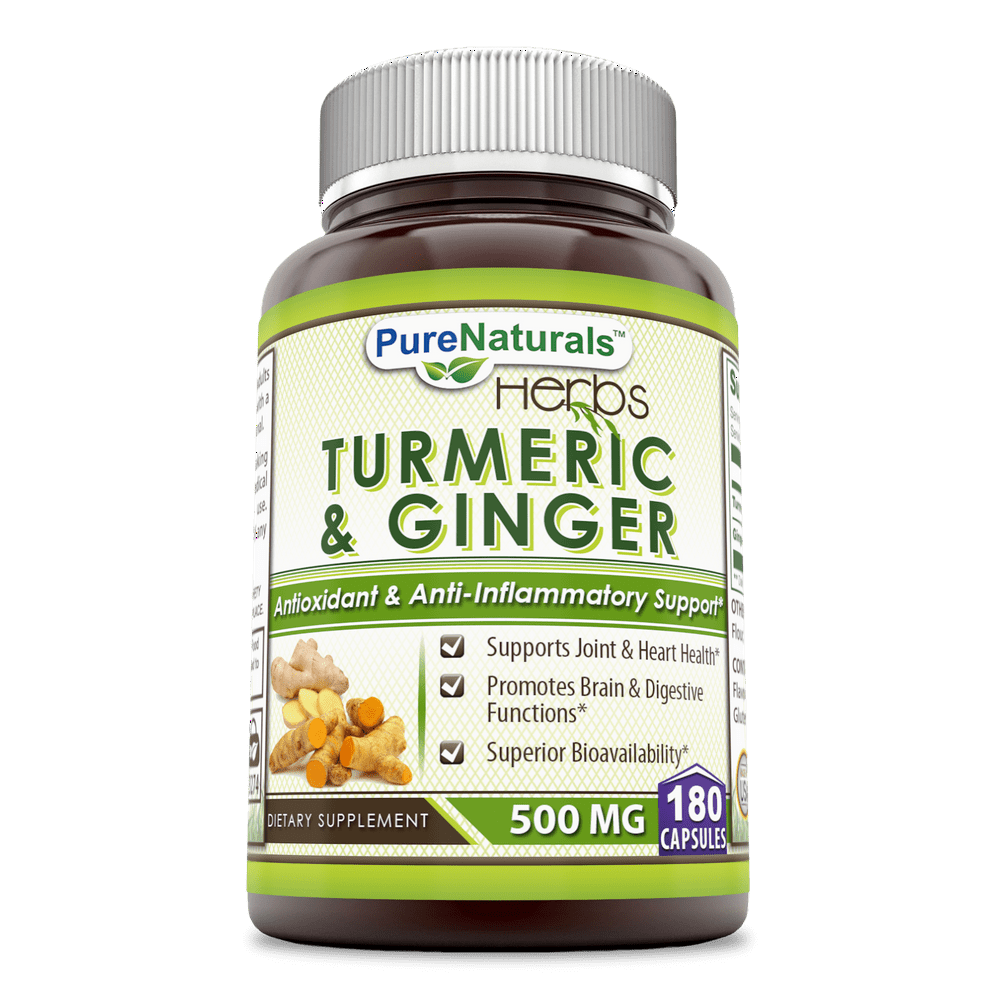 Pure Naturals Turmeric Plus Ginger 500 mg 180 capsules
