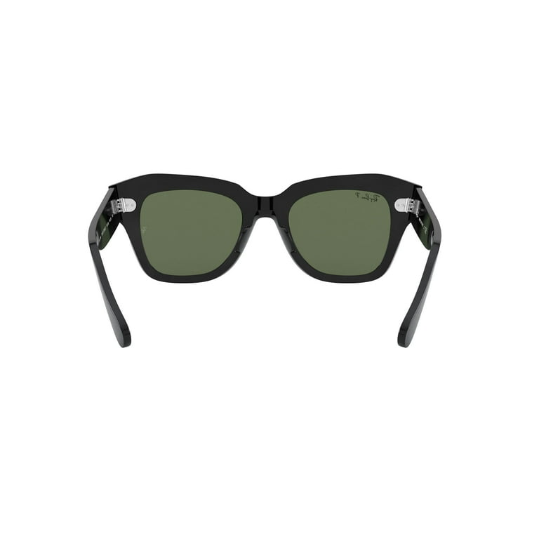 Ray Ban State Street G-15 Green Polarized Square Unisex Sunglasses RB2186  901/58 52