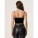 thumbnail image 4 of Top corto con lentejuelas para mujer con tirantes finos y escote en V profundo Oro XS, 4 of 5