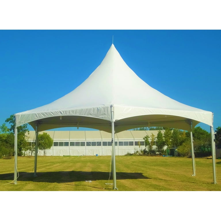 TentandTable High Peak Frame Outdoor Canopy Tent, White Hex