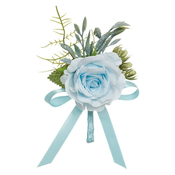 jiacuix Artificial Flowers Fake Flower Wrist Corsage Bracelet, Corsage And Corsage Prom Rose Corsage Wristband For Wedding Anniversary Prom Party Silk Flowers Home Decor B