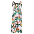 thumbnail image 1 of Vestido bohemio de verano para mujer de Tobrief, con tirantes finos, escote cuadrado, volantes y vaporoso, vestido largo playero, 1 of 7