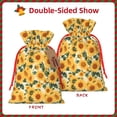 thumbnail image 2 of Fuzoiu Green Leaf Sunflower Print Christmas Gift Bag,Burlap Gift Bag with Drawstring Closure & Hang Tag,Perfect for Holidays, Birthdays, and Special Occasions-Small, 2 of 7