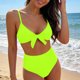 thumbnail image 5 of Trajes de baño para mujer, conjunto de traje de baño con cordones, estilo dividido, color sólido, informal, a la moda, para mujer, trajes de baño para mujer, traje de baño para mujer, trajes de baño d, 5 of 5