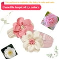 thumbnail image 2 of OUSITAID 3 Pack Baby Flower Lace Headbands,Elastic Hair Band, Super Soft & Stretchy Floral Camellia Headwrap for Newborn Infant Toddlers Kids, Hair Accessories, 2 of 7