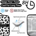 thumbnail image 4 of Cow Print Pattern Insulated Lunch Bag with Shoulder Strap and Bottle Holder,Bento School Lunch Bag Box,11x9.5x3.5 Inches, 4 of 5
