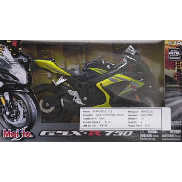 Modèle réduit de moto 1:18 Pour Suzuki GSX-R750 Véhicules Moulés Sous Pression Jouets De Modèle De Moto À Collectionner