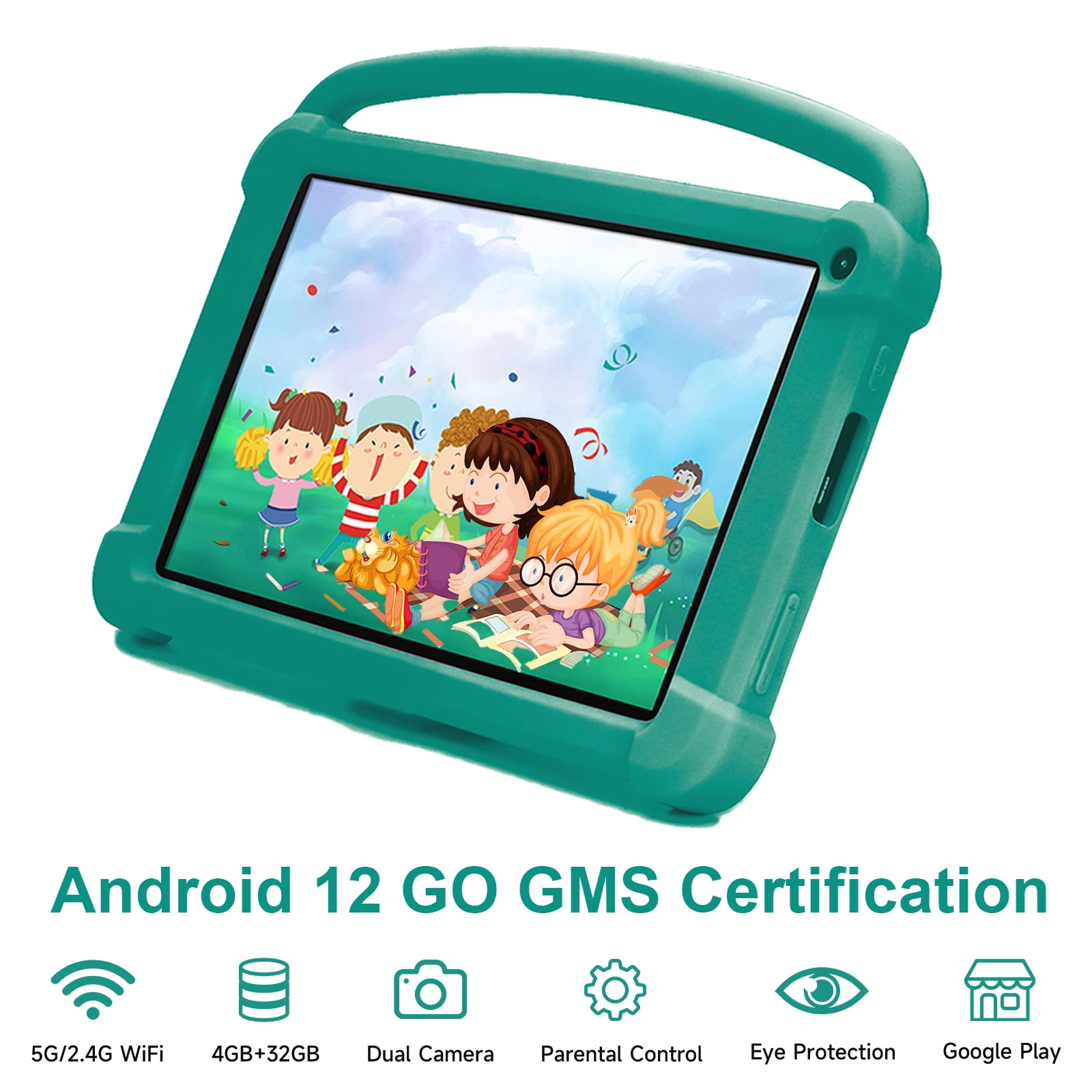 BYANDBY Tablet for Kids 7 inch Android 12.0 Tablet, 4GB+32GB ROM （1TB Expand）
