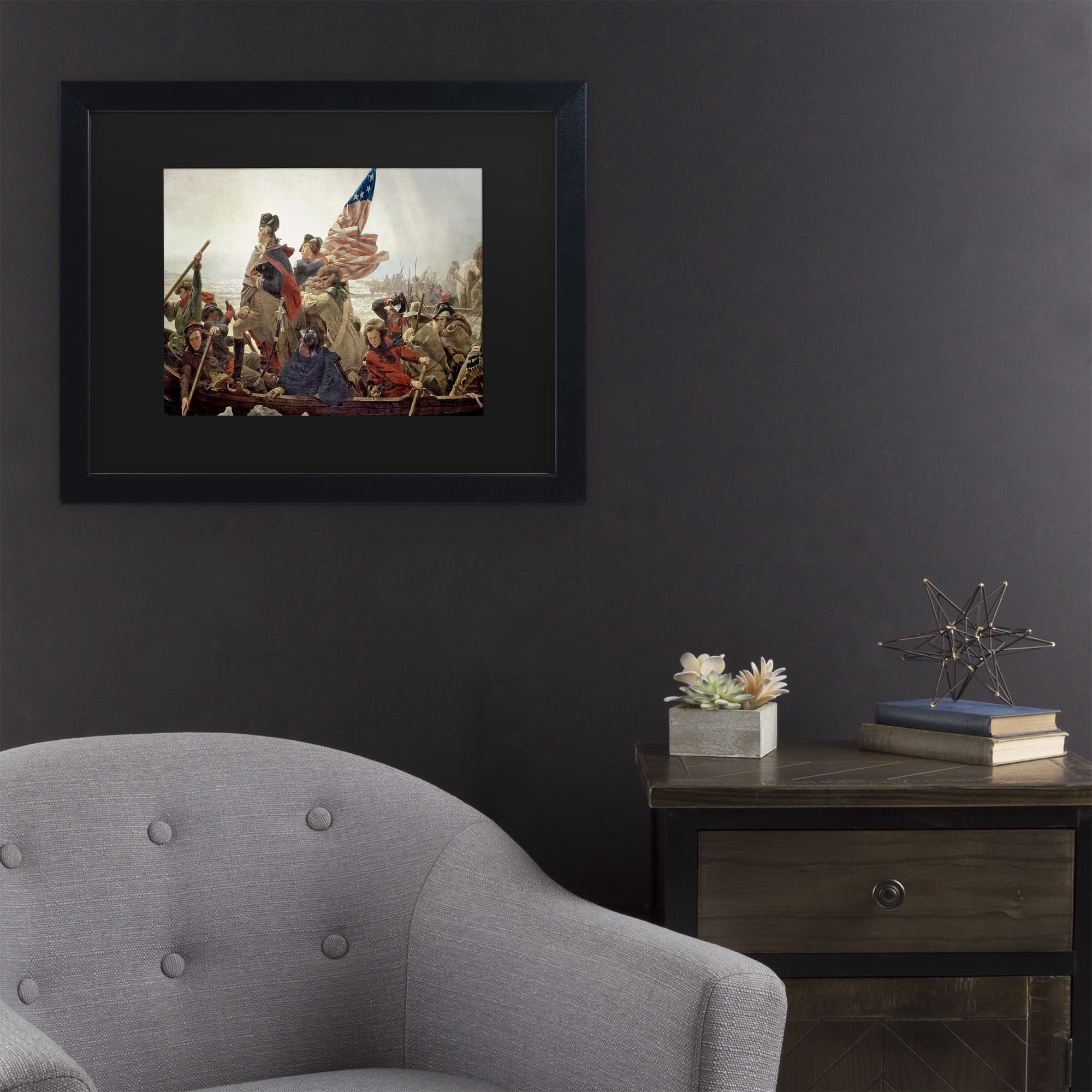 Trademark Fine Art ''Washington Crossing Delaware River in 1776' Canvas Art by Emanuel Leutze