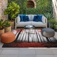 thumbnail image 2 of Red Forest Outdoor Rug for Patio/Deck/Porch, Non-Slip Large Area Rug 6 x 9 Ft, Vintage Foggy Woods Tree Mysterious Indoor Outdoor Rugs Washable Area Rugs, Reversible Camping Rug Carpet Runner, 2 of 8
