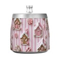 thumbnail image 7 of Yayeee Ashtray with Lid for Cigarette Smokeless Stainless Steel Home Ash Holder, Pink Gingerbread Houses, 7 of 7