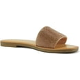 thumbnail image 2 of Soda Shoes Women Flip Flops Slippers Sandals Slide Bling Rhinestone Crystals jewel Justice-S Rose Gold Penny 11, 2 of 5