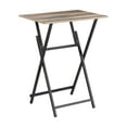 thumbnail image 5 of M optimized 2PCS Folding TV Tray Table, TV Dinner Snack Table, Industrial End Table with Wood Top, Eating Trays Table for Living Room, 5 of 6