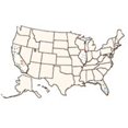 thumbnail image 1 of ROYLCO INC. R-52027 40.5"x60" USA Collage Map, 1 of 1