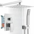 thumbnail image 2 of Gotonovo Rainfall Bathroom Shower System Rain Shower Head And Handle Set Wall Mounted Shower Complete Combo Solid Brass Pressure Balancing Shower Mixer Valve 10 Inch Polished Chrome, 2 of 4