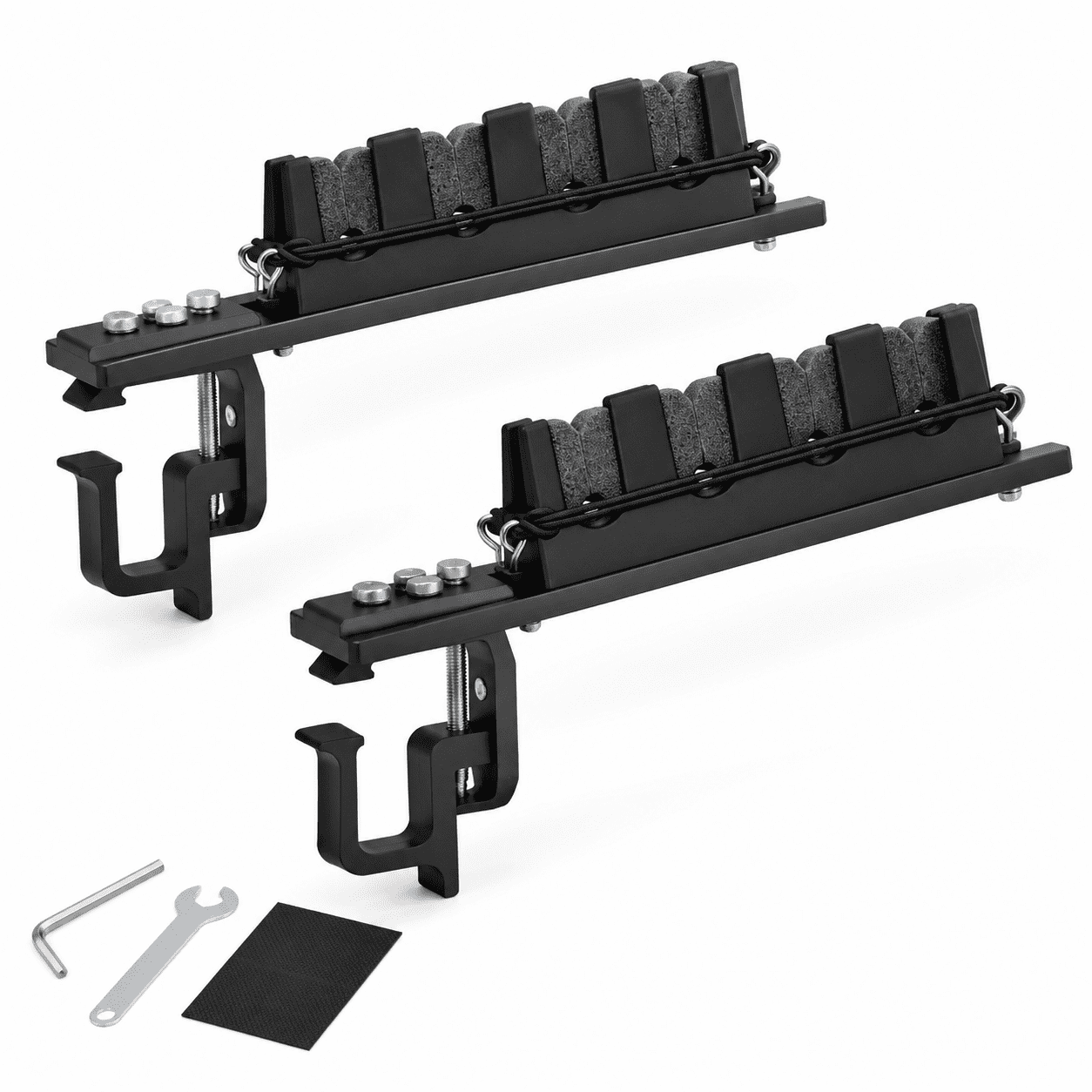 4 Rods Black Aluminum Fishing Rod Rack for Truck Bed and Boat Storage