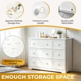 thumbnail image 5 of Ktaxon 6 Drawers Dresser Chests for Bedroom, Wood Chset of Drawers,Dressers Organizer for Bedroom, Living Room,Hallway, White, 5 of 11