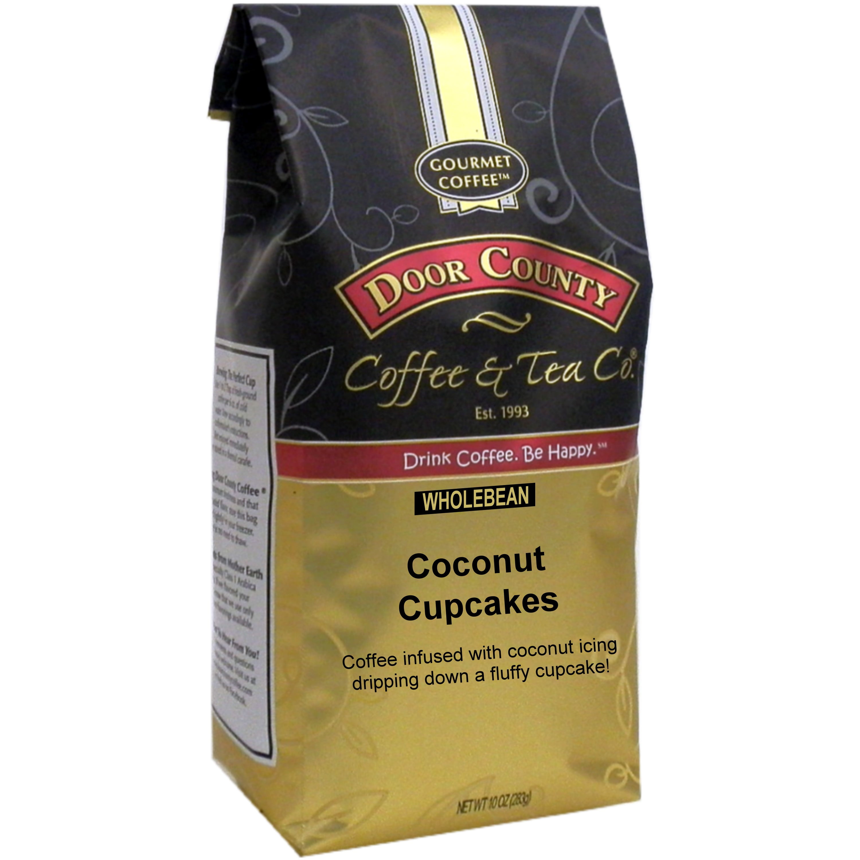 Door County Coffee Coconut Cupcakes 10oz Whole Bean Specialty Coffee