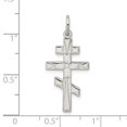 thumbnail image 3 of Sterling Silver Eastern Orthodox Cross Pendant, 3 of 4