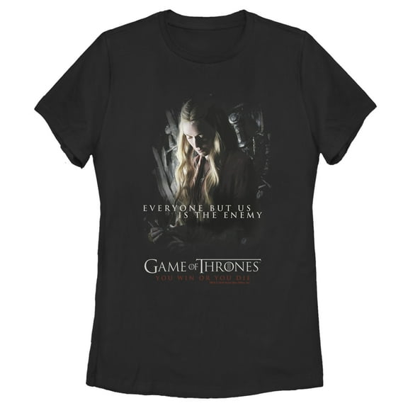 Women's Game of Thrones Cersei Enemy  Graphic Tee Black Small