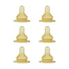 First Essentials by NUK Replacement Bottle Nipples, Latex, Medium Flow, 6-Pack