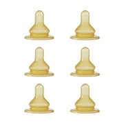 First Essentials by NUK Replacement Bottle Nipples, Latex, Medium Flow, 6-Pack
