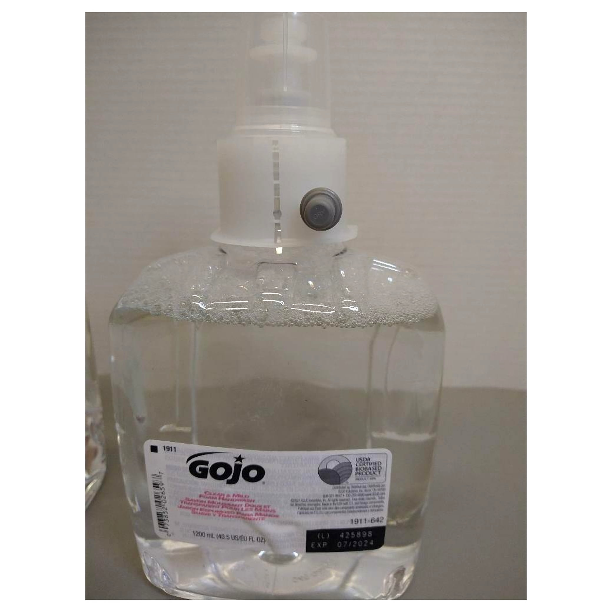 GOJO 1200 ml Refill Clear LTX Fragrance-Free Mild Foam Hand Wash