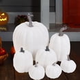 thumbnail image 4 of 7x Artificial Pumpkins Halloween Foam Crafts Fall Fireplace Decorative, 4 of 7