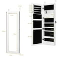 thumbnail image 2 of Costway LED Wall Mounted Door Mirror Jewelry Cabinet Armoire Organizer Lockable, 2 of 10