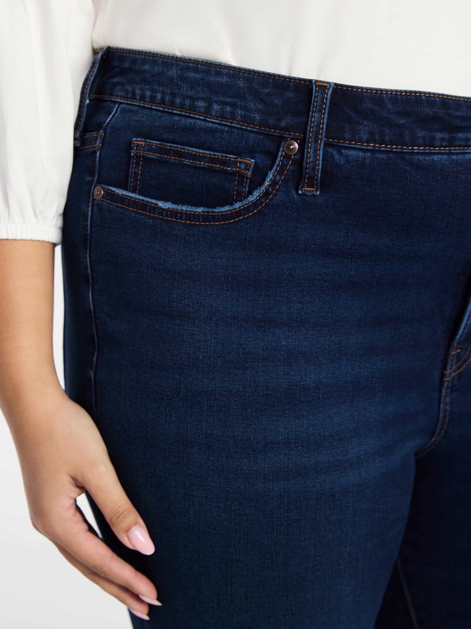 Terra & Sky Women's Plus High Rise Bootcut Jeans, Sizes 16W-28W