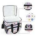 thumbnail image 6 of FORMRS Insulated Cooler Bag 24 Cans Capacity Soft Leakproof Lunch Box with Side Pockets, Purple Retro Shapes, 6 of 7