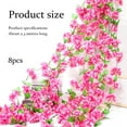 thumbnail image 2 of 8 enredaderas artificiales de flor de cerezo de 230 cm, plantas colgantes, guirnalda de seda, flores de cerezo falsas para bodas, hogar, fiesta, jardín, artesanía, decoración artística, 2 of 6