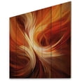 thumbnail image 2 of Designart "Warm Fractal Design in Orange VI" Fractals Print on Natural Pine Wood, 2 of 5