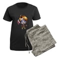 thumbnail image 5 of CafePress - America Women's Pajamas - Women's Short Sleeve Print T-Shirt and Pants Dark Cotton Pajama Set, 5 of 7