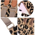 thumbnail image 5 of Retro Leopard Print Backpack Lightweight Two-Purpose Women's Backpack Textured Travel Bag, 5 of 10