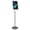 Chrome, variant on Aluminum Double Pedestal Sign Stand for 11x17 Poster, Height-Adjustable, Tilting Frame, Displays in Both Vertical and Portrait - Silver (FST1711SLV)