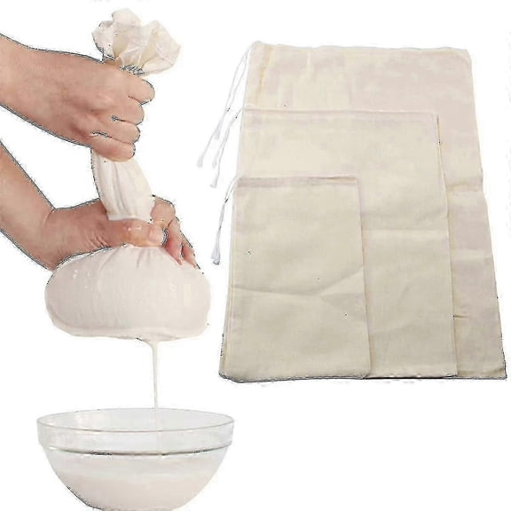 Reusable Cheesecloth Bags for Tea, Yogurt, Coffee Filter Strainers - Large