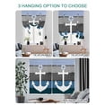 thumbnail image 4 of Blue Nautical Anchor Tie Up Curtains for Windows 63 Inch Length Balloon Curtains Kitchen Adjustable Balloon Window Shade Rustic Distressed Wood Grain Tie Up Valance Bathroom Curtain Window 42"x63", 4 of 6