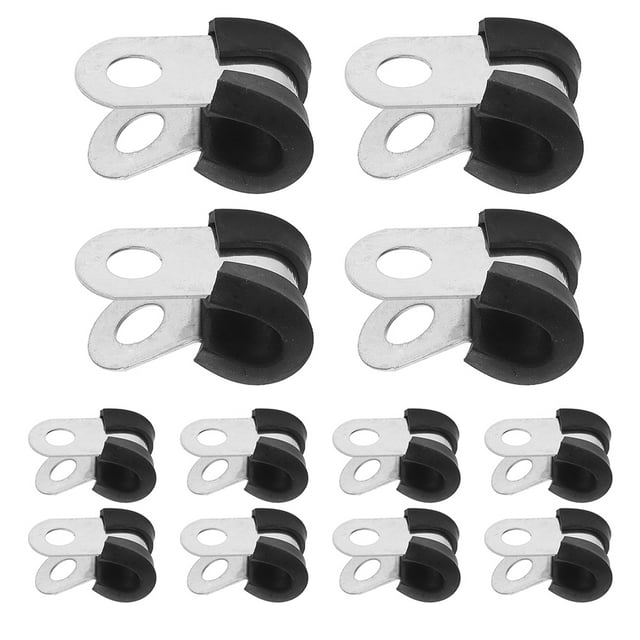 100 Pcs Pince à Câble Isolée Pince à Tube Pince à Fil Métallique pour Câbles Pince à Tuyau en Acier Inoxydable Pince à Tuyau Isolation Pince à Fil Anti-Perforation