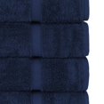 thumbnail image 4 of Toallas Chakir Turkish Linens 100% algodón, 4 piezas, baño, azul marino, 4 of 6