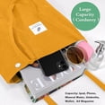 thumbnail image 2 of Corduroy Tote Bag Cute Tote Bags for Women Shoulder Bag with Inner Pocket for Work Beach Travel and Shopping Grocery, Yellow, 2 of 5